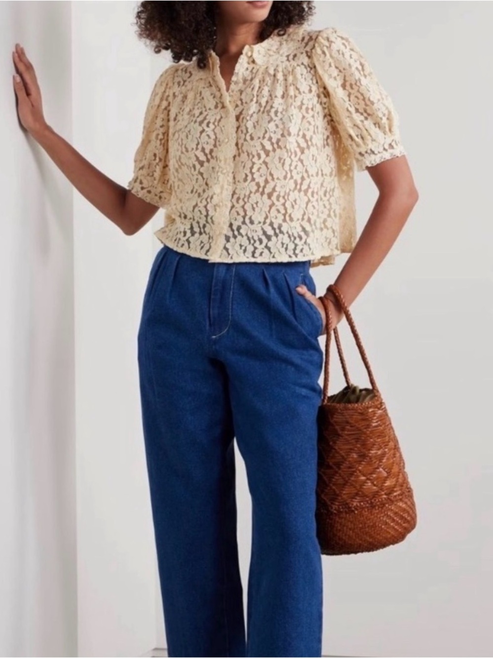NWOT DÔEN Lace Top size S
